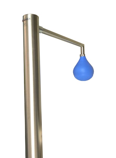 Outdoor shower column in stainless steel AISI 316L