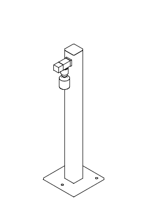 Colonna da giardino con rubinetto portagomma