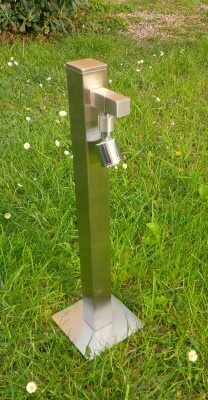 Colonnetta lavapiedi in acciaio inox 316L con mini soffione