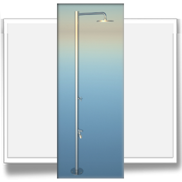 Doccia outdoor a una postazione