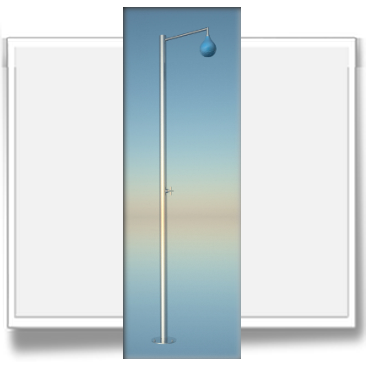Doccia outdoor a una postazione con soffione