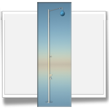 Doccia outdoor a una postazione con soffione
