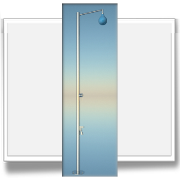 Doccia outdoor a una postazione con soffione